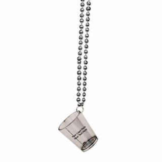 2 Oz Shot Glass with Bead Necklace