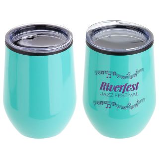 12 Oz Onyx Stainless Steel Wine Goblets