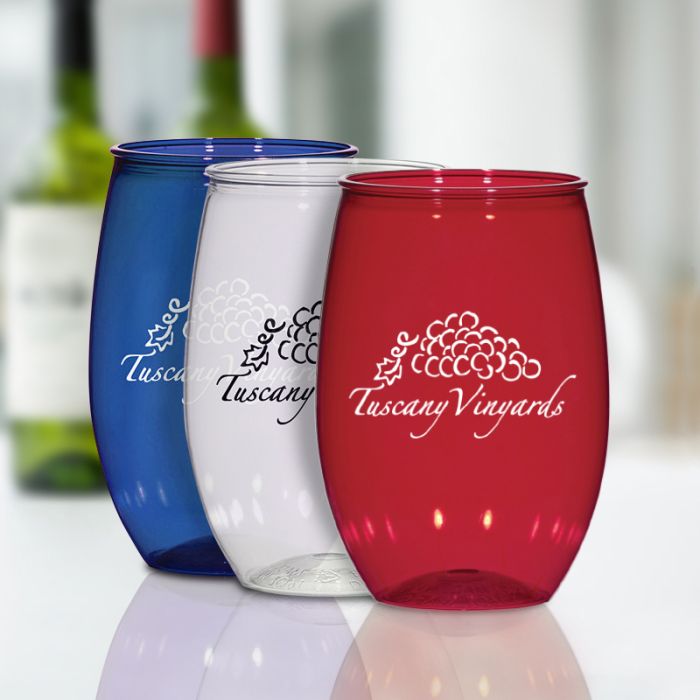 16 Oz Promotional Stemless Wine Glasses