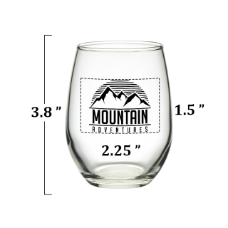Printed 9 Oz Wine Glasses