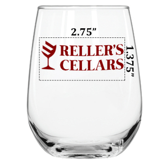 Printed Stemless Wine Glasses