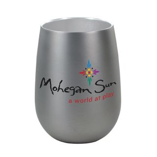 Full Color 12 Oz Halcyon® Stainless Steel Wine Glasses