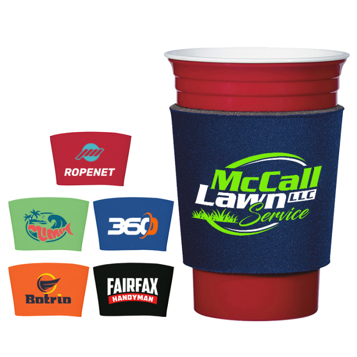 Logo Imprinted Comfort Grip Cup Sleeves