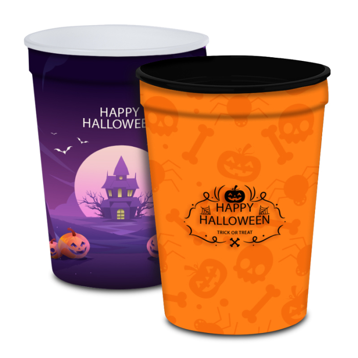 Custom 12 Oz Halloween Full Color Big Game Stadium Cups