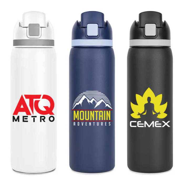 Custom Printed ClipSip 27 Oz Straw Bottles