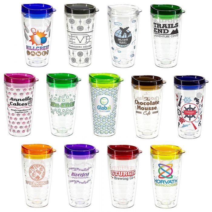 16 Oz Customized Reef Tritan™ Tumblers with Translucent Lid