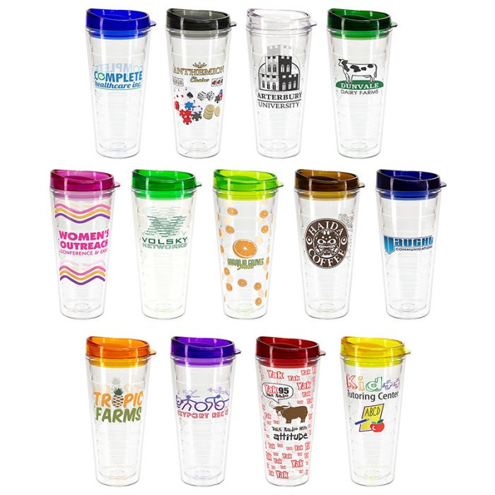 22 Oz Custom Seabreeze Tritan™ Tumblers with Translucent Lid