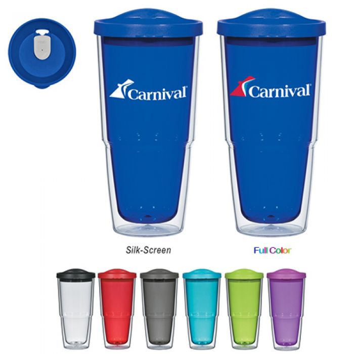 24 Oz Custom Biggie Tumblers with Lid