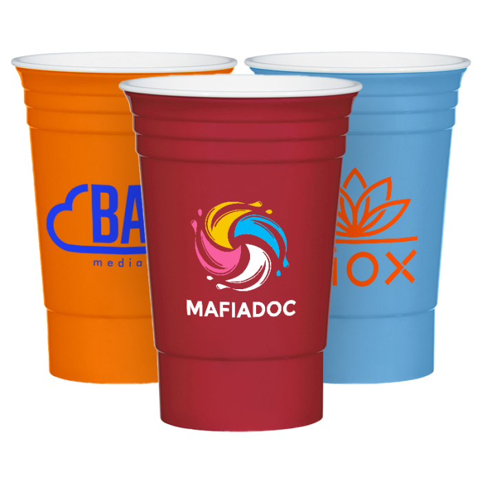16 Oz Custom Logo Imprinted Party Cups