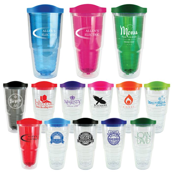 Custom Printed 24 Oz Orbit Tumblers with Solid Lid
