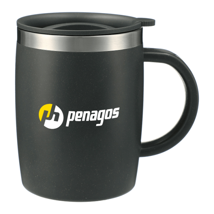 Customized 14 Oz Dagon Wheat Straw Mugs with Stainless Liner