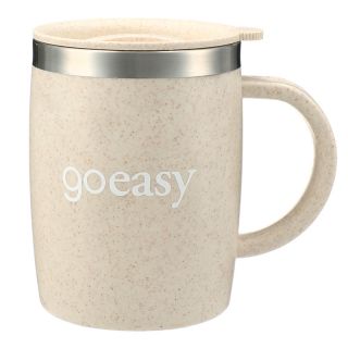 ized 14 Oz Dagon Wheat Straw Mugs with Stainless Liner
