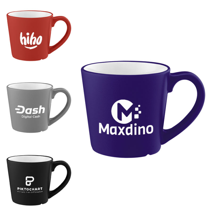Custom 12 Oz Mercer Matte Ceramic Mugs