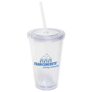 16 Oz All-Pro Acrylic Tumblers with Straw