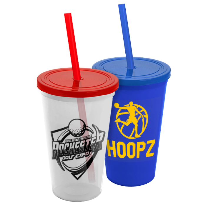Custom 22 Oz Sport Sipper Tumblers with Straw