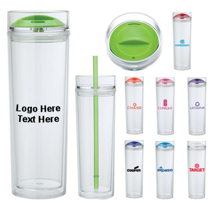 Custom Printed 16 Oz Double Lid Hot / Cold Tumblers