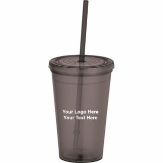 16 Oz ized Double Wall Iceberg Tumblers with Straws