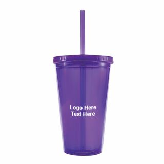 16 Oz Freedom Tumblers with Straw