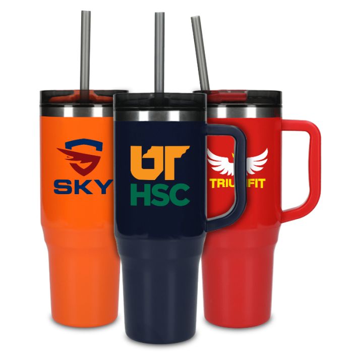 Promotional Thor 40 Oz Eco-Friendly Straw Tumblers