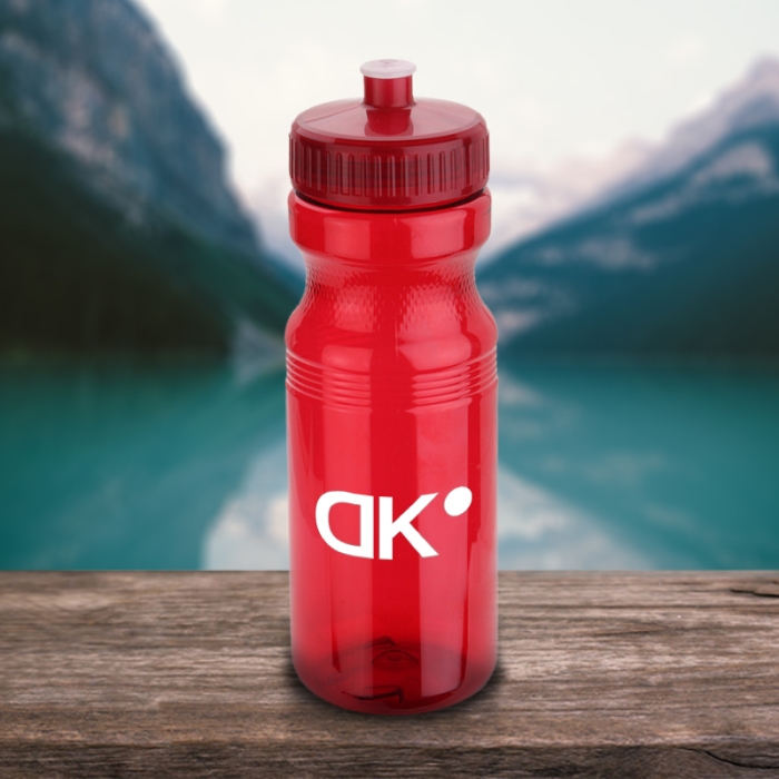 24 Oz Custom Printed Cycler Eco Polyclear PET Bottles with Push-Pull Lid