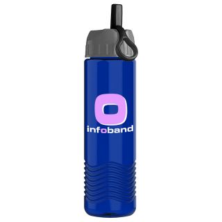 24 Oz ized Tritan Wave Sports Bottles with Ring Straw Lid