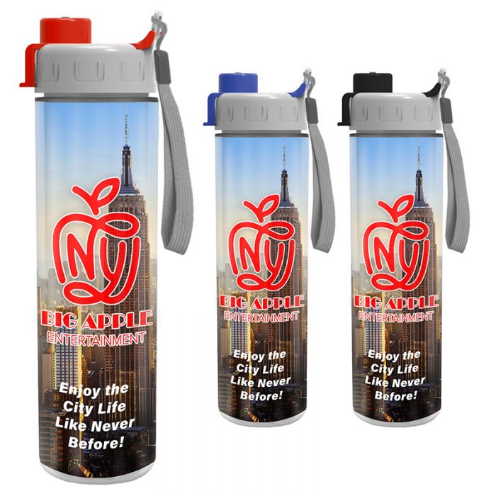 16 Oz Customized Full Color Wrap Insulated Tritan Bottles with Quick Snap Lid