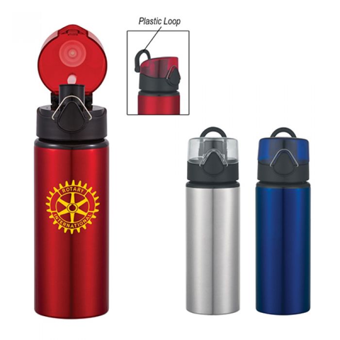 25 Oz Custom Printed Aluminum Sports Bottles with Flip Top Lid