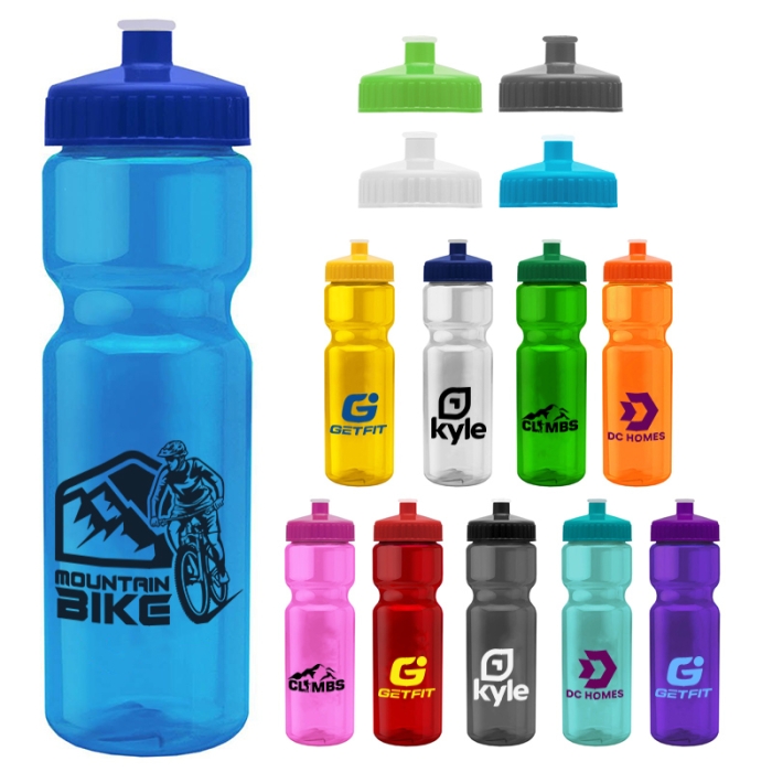 28 Oz Promotional Champion Transparent Color Bottles