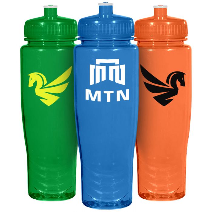 28 Oz Custom Printed Poly-Clean Plastic Bottles