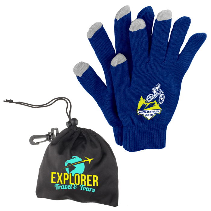 Custom Touch Screen & Safety Gloves In Pouch