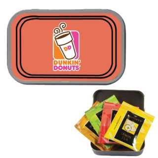 Compact Tea Tin with 4 Tea Bags