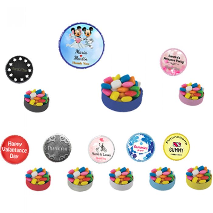 Custom Printed Small Snap Top Tin with Full Color Decal