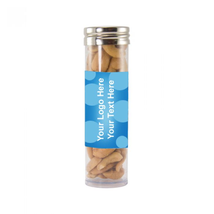 Custom Large Gourmet Plastic Tube with Cashews