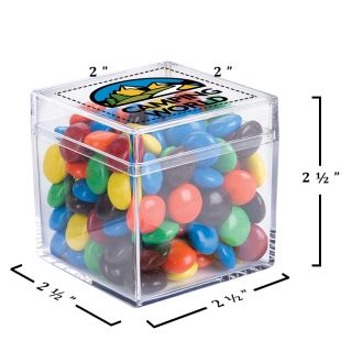 ized Cube Shaped Acrylic Container with Metallic Milk...