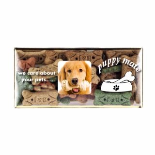 Gold Rimmed Box with Dog Bones