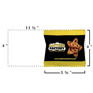 Printed Zagasnacks Wide Promo Pack Bags with Pretzel Snaps