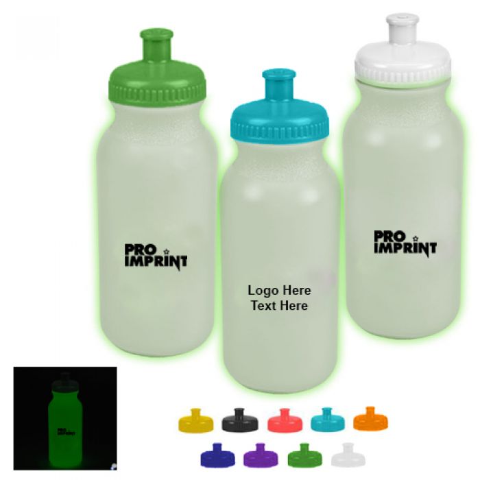 Promotional 20 Oz Glow-In-The-Dark Sports Bottles