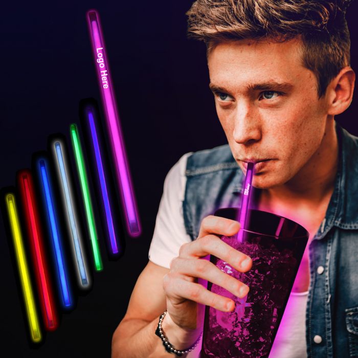 Promotional Logo 9 Inch Supreme Glow Straws