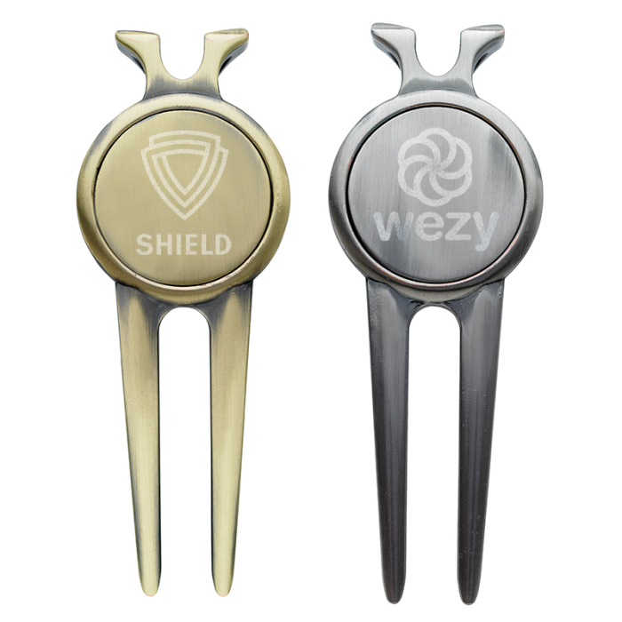 Custom Deluxe Magnetic Divot Repair Tool with Ball Markers