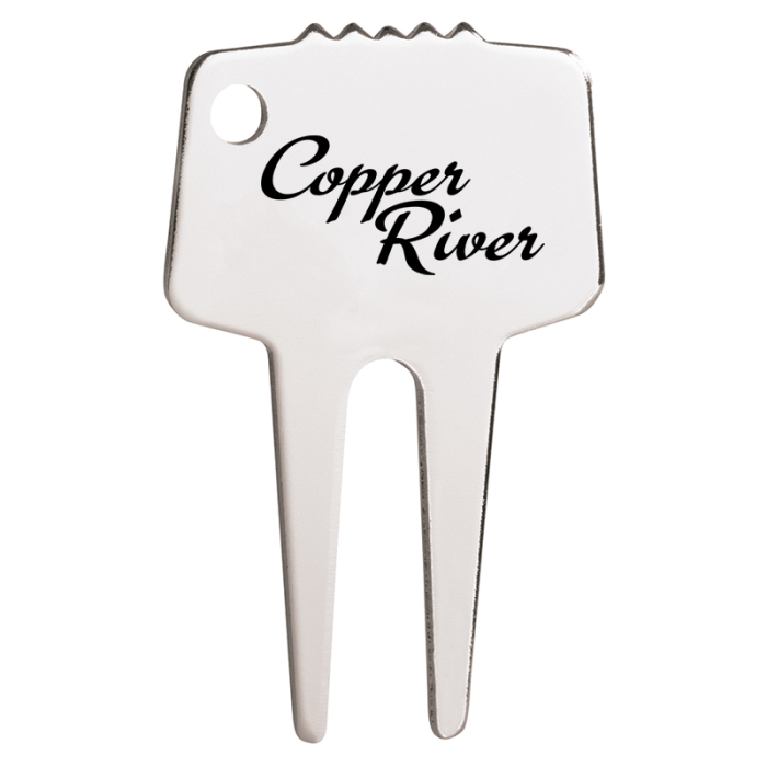 Custom Silver-Tone Divot Repair Tools