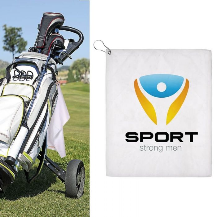 18x15 Custom Imprinted Sublimated Golf Towels - 200 GSM