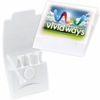 Logo Golf Tee Pack with Tees and Ball Marker