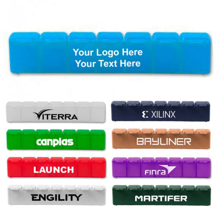 Custom Logo Imprinted 7 Day Pill Case