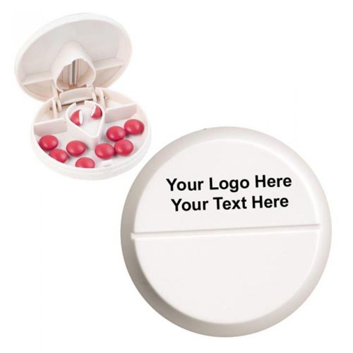 Promotional Logo Compact Pill Cutter / Dispensers