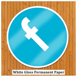 2 Inch ized Circle White Gloss Perm Papers