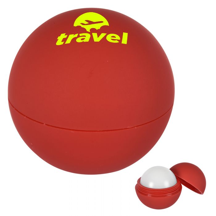 Custom Printed Rubberized Lip Moisturizer Balls