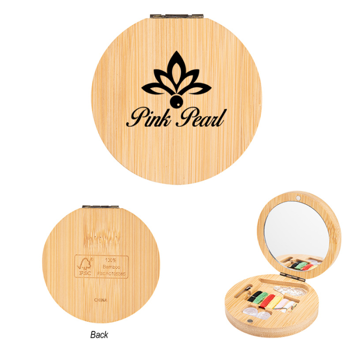 Custom Bamboo Sewing Kits with Mirror