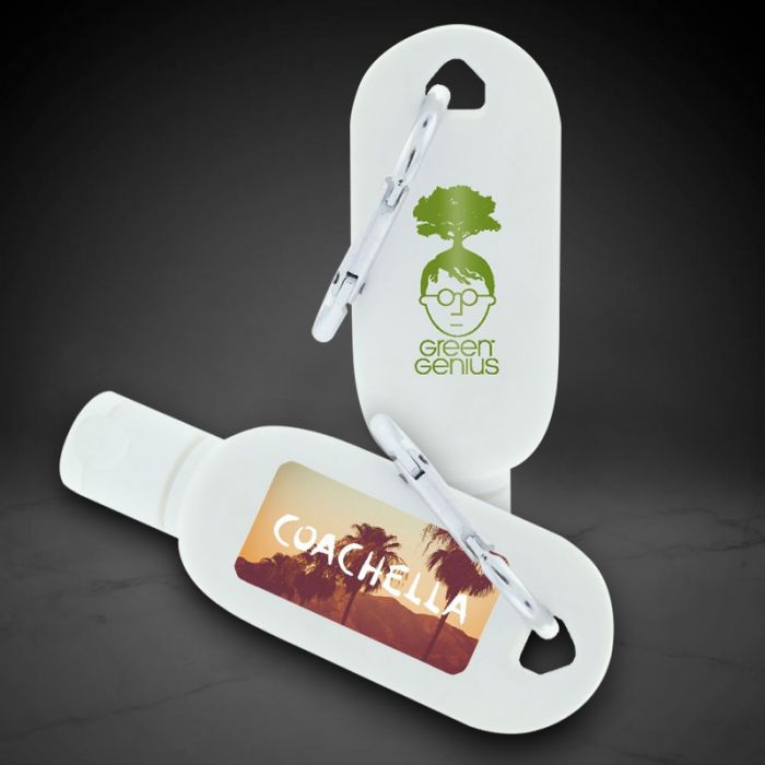 Custom 1 Oz SPF 30 Sunscreen with Carabiner