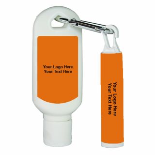 Printed SPF30 Sunscreen Lotions with Carabiner and SPF15...