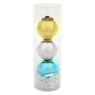 3-Piece Metallic Lip Moisturizer Ball Tube Gift Sets